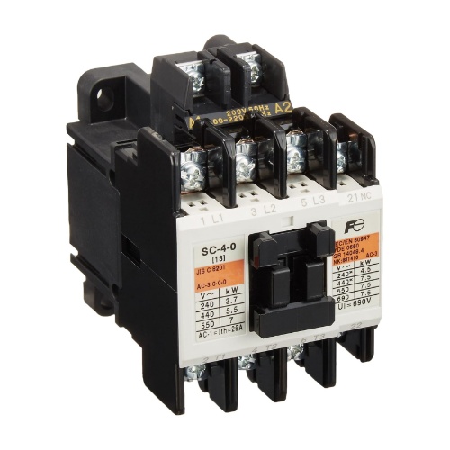 標準形電磁接触器 ケースカバー無 SC-4-0 コイルAC200V 1B
