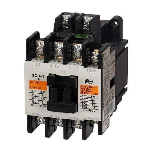 標準形電磁接触器 ケースカバー無 SC-4-1 コイルAC100V 1A
